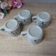 Vintage coffee service from Taiwan, 6 pieces, 1 coffee pot, 4 cups, 1 milk jug, tree of life pattern.