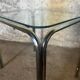 Coffee table, chrome and glass side table