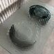 Table basse en verre et acier par Heinz Lilienthal
