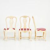 Rococo-Style Dining Group (5 Pieces) — Cut Décor & Gilt Details — 20th Cent