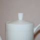 Vintage ribbed white porcelain coffee pot Berry P.L. – Made in France