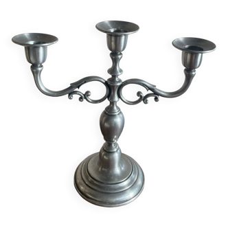 Pewter candle holder