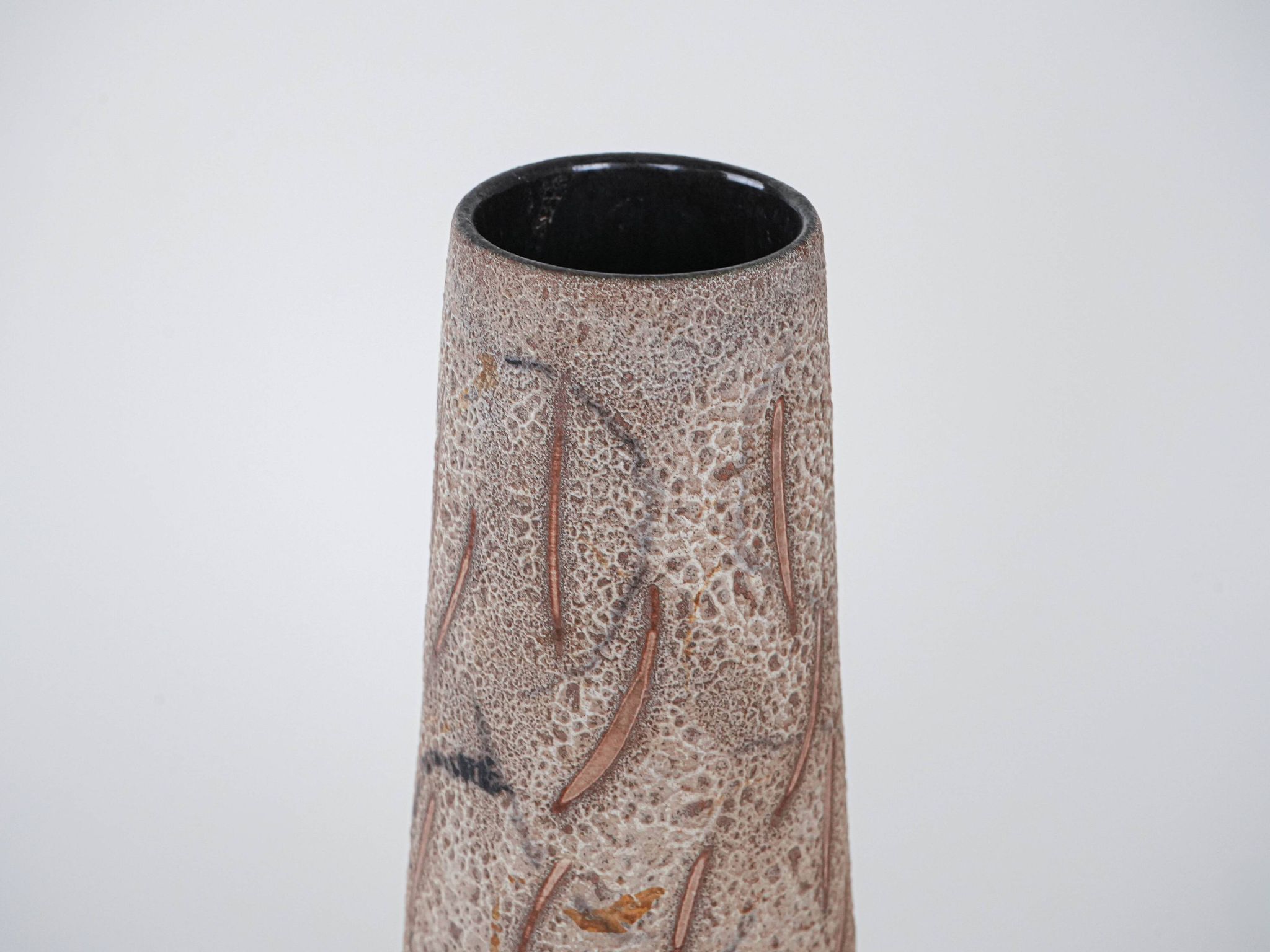 Ceramic boho vase, German design, 1960s, made in Germany