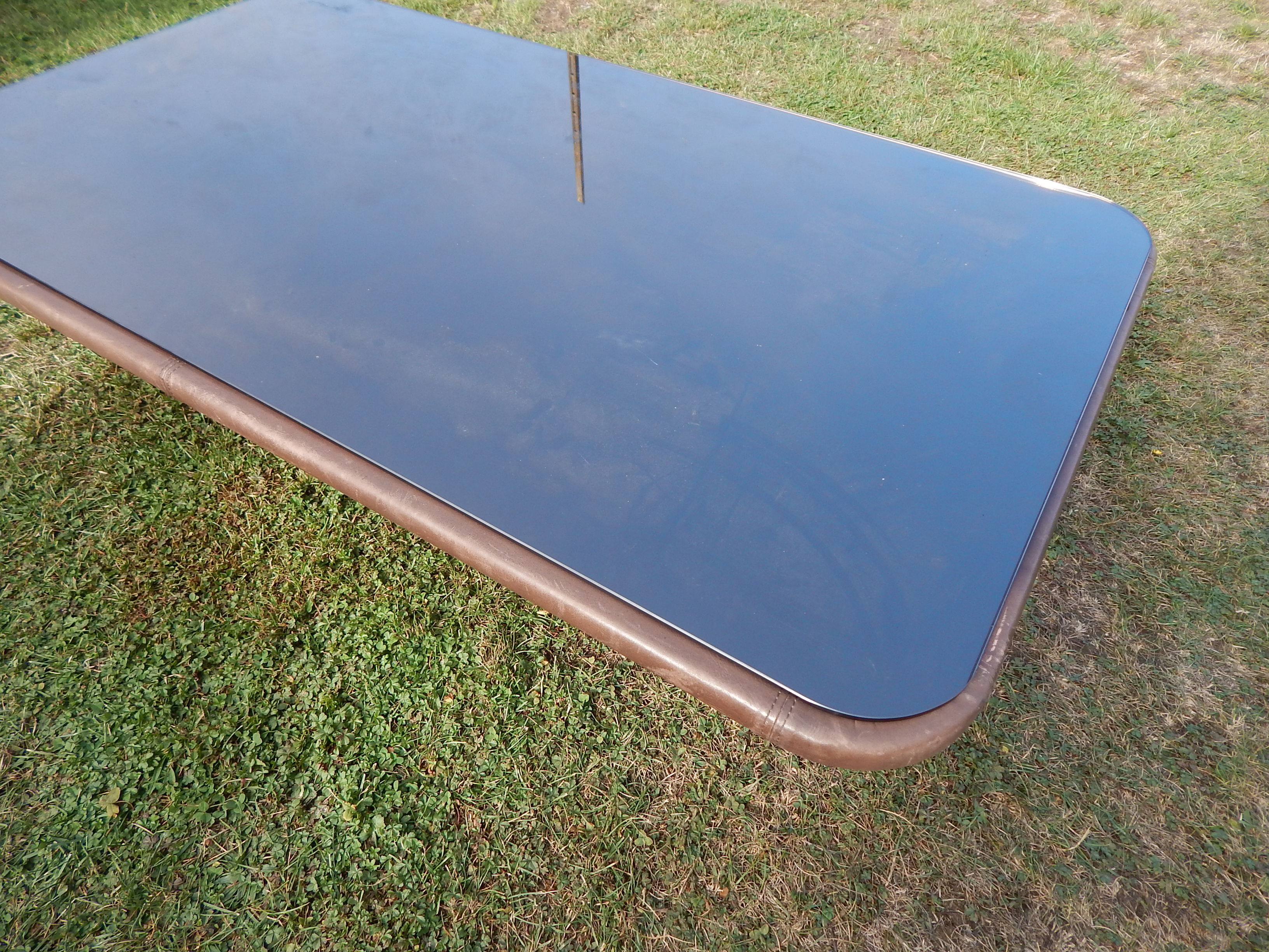 Leather rectangle coffee table by De Sede 1980