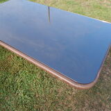 Leather rectangle coffee table by De Sede 1980