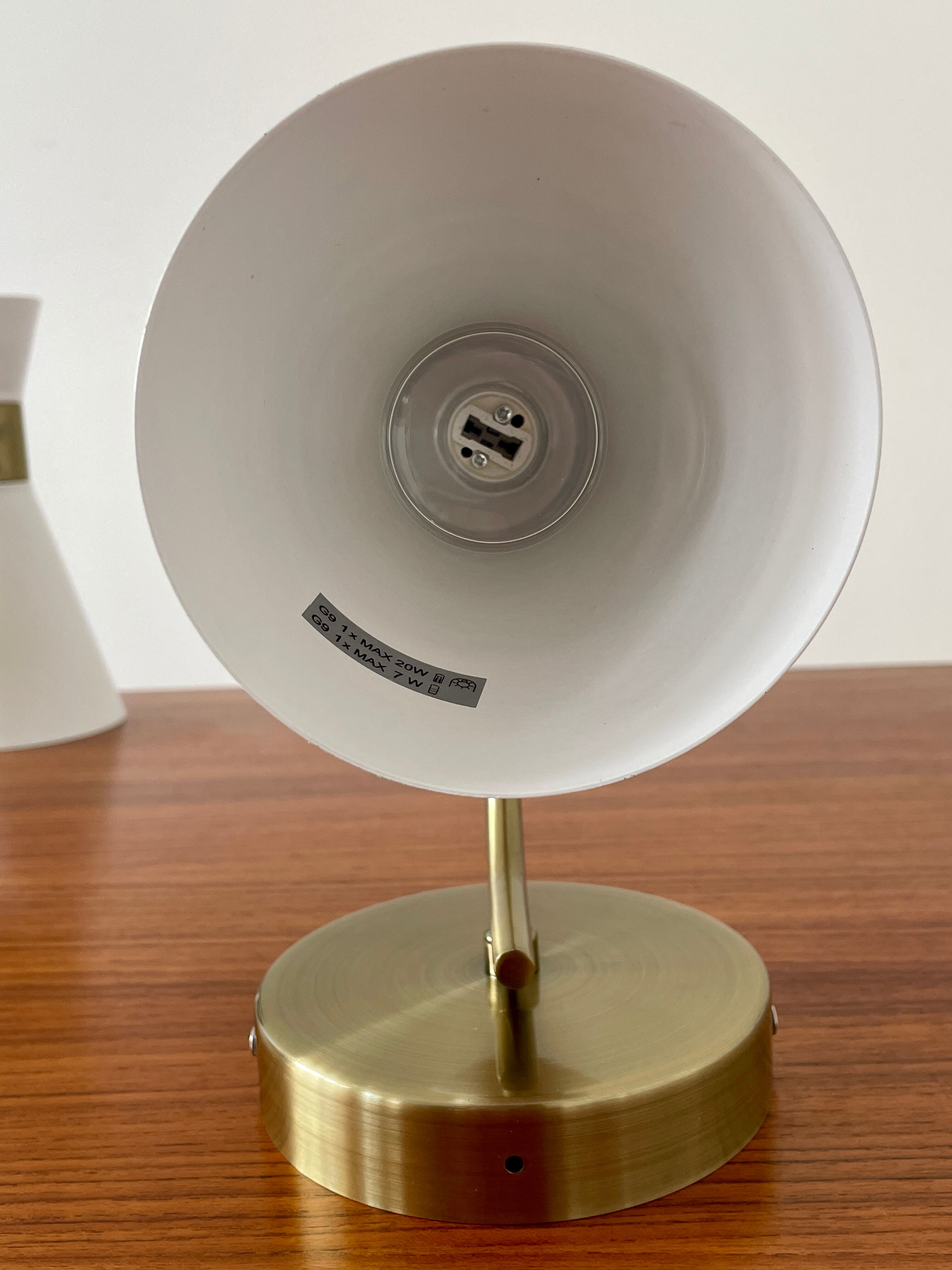 Pair of diabolo wall lamps