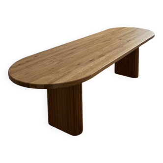 Solid oak dining table