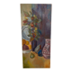 Still life and flowers, oil on panel signed Marina Farolet.