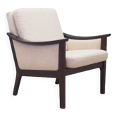 Fauteuil beige, design danois, années 1970, production : Danemark