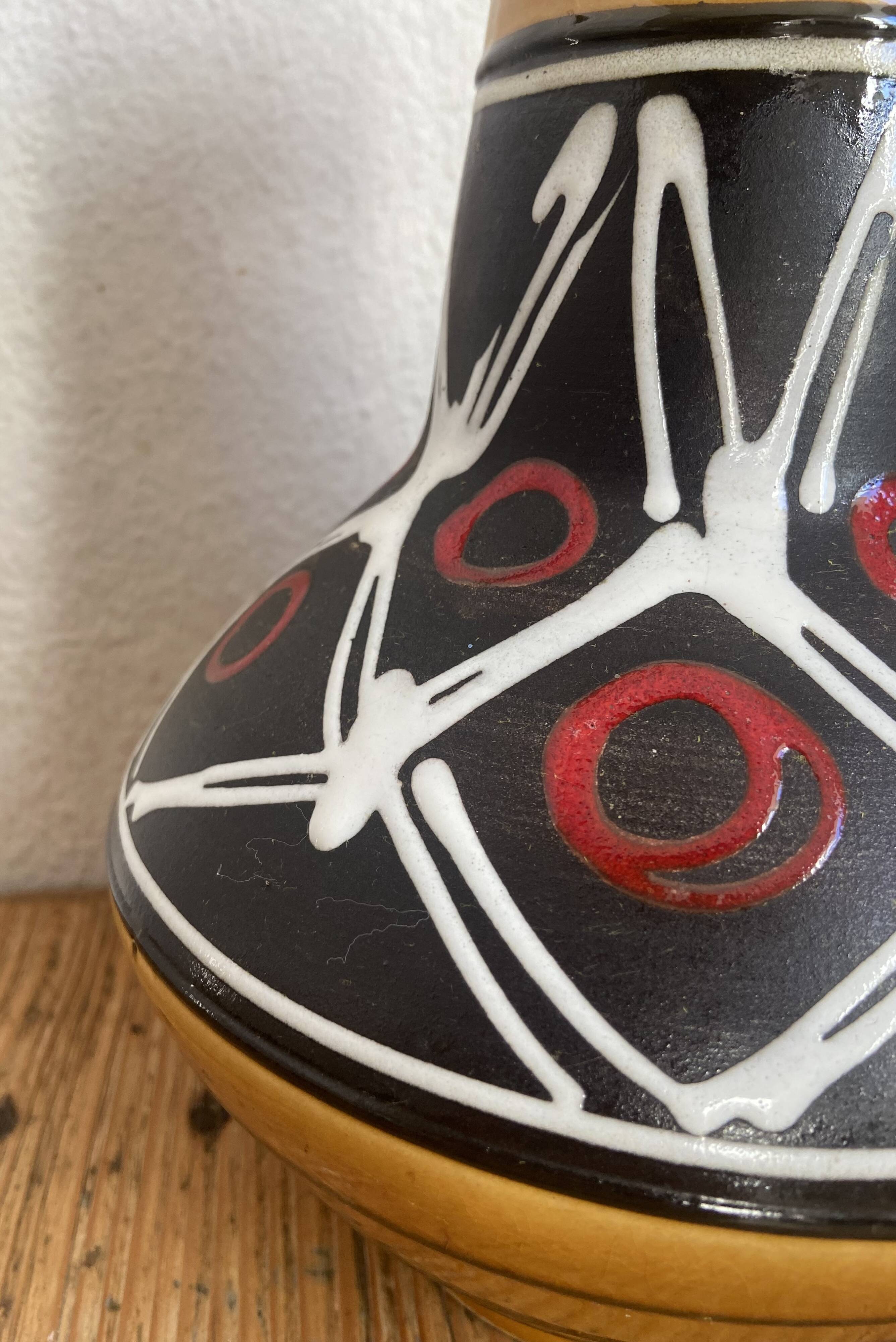 Vase from West Germany in ceramic from the 1960s.