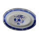 Oval dish with blue carnations