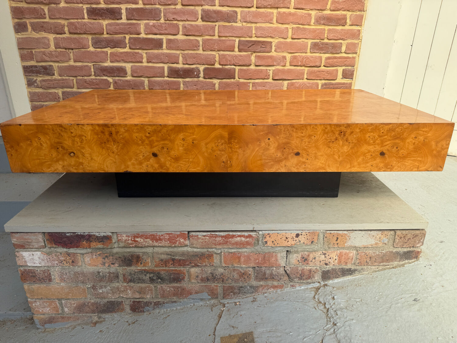 Elm burl coffee table