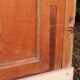 Front door and its frame, translucent glass windows, early 20th century