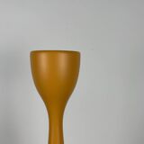Grand Bougeoir en bois laqué jaune orangé