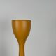 Grand Bougeoir en bois laqué jaune orangé