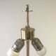 Leather and brass floor lamp
