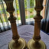 Set of 2 brass candle holders