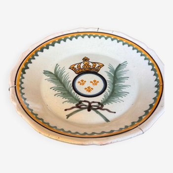 Earthenware plate: Nevers eighteenth century.