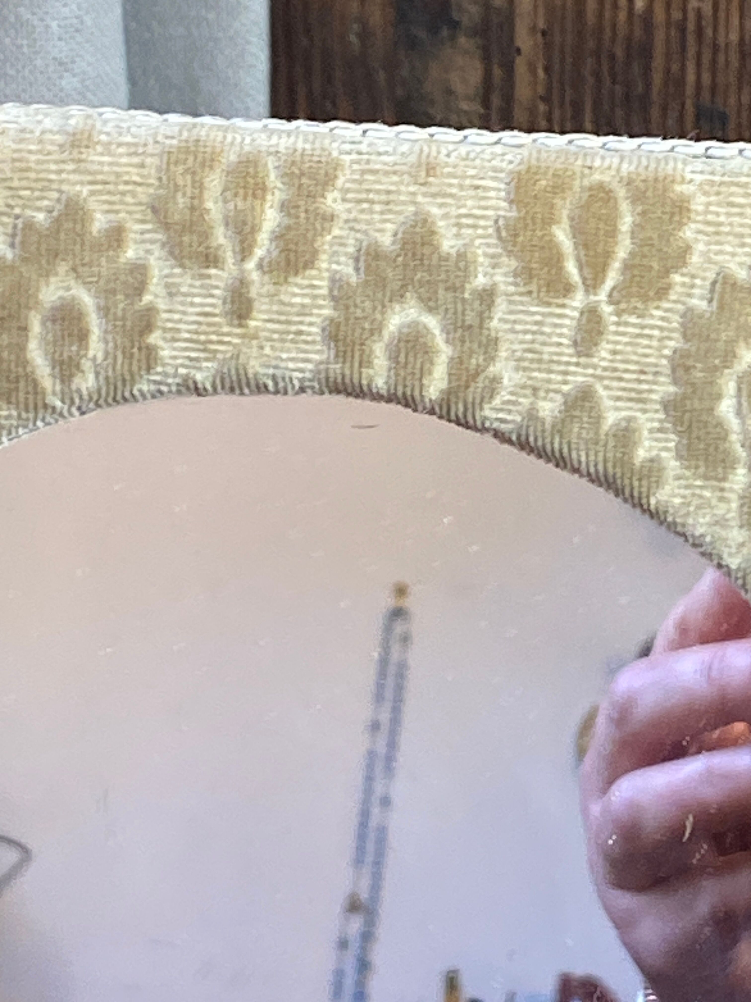 Velvet tabletop mirror