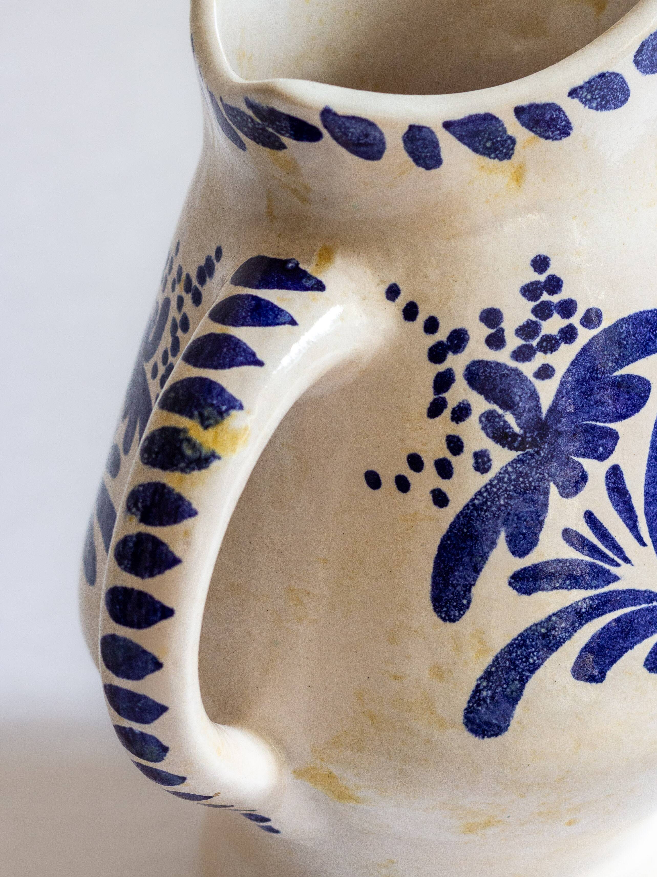 Glazed ceramic pitcher, Atelier de Nissy, Annecy, 1960s