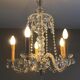 5 lights crystal pendant chandelier from Czechoslovakia