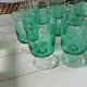 12 vintage stemmed glasses