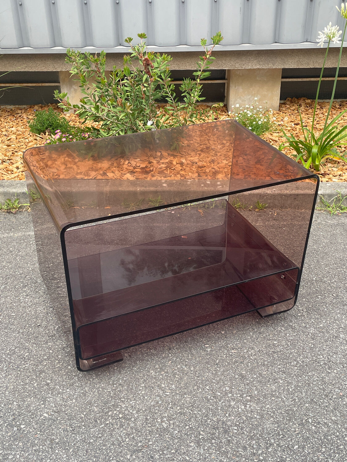 Smoked Plexiglass furniture by Éric Maville