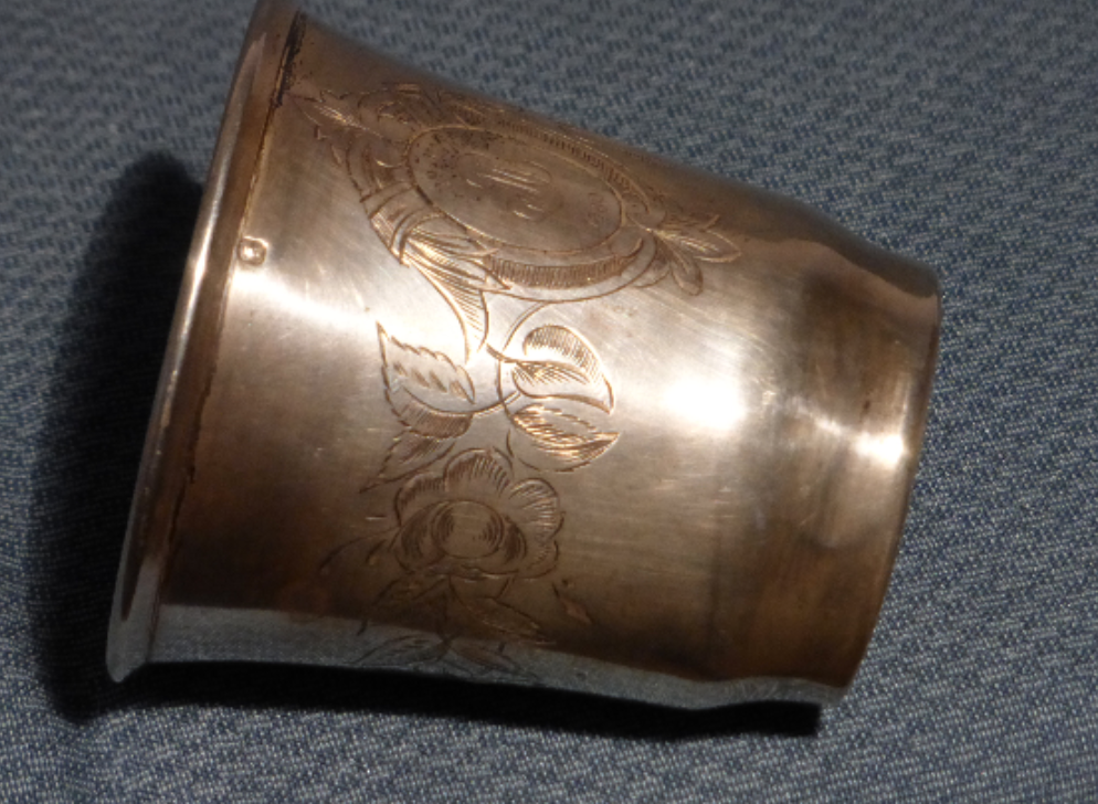 Timbale tulip in solid silver punch Minerve era 19th