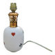 Porcelain lamp Rivière Letort, Saint Méen Le Grand "playing cards"
