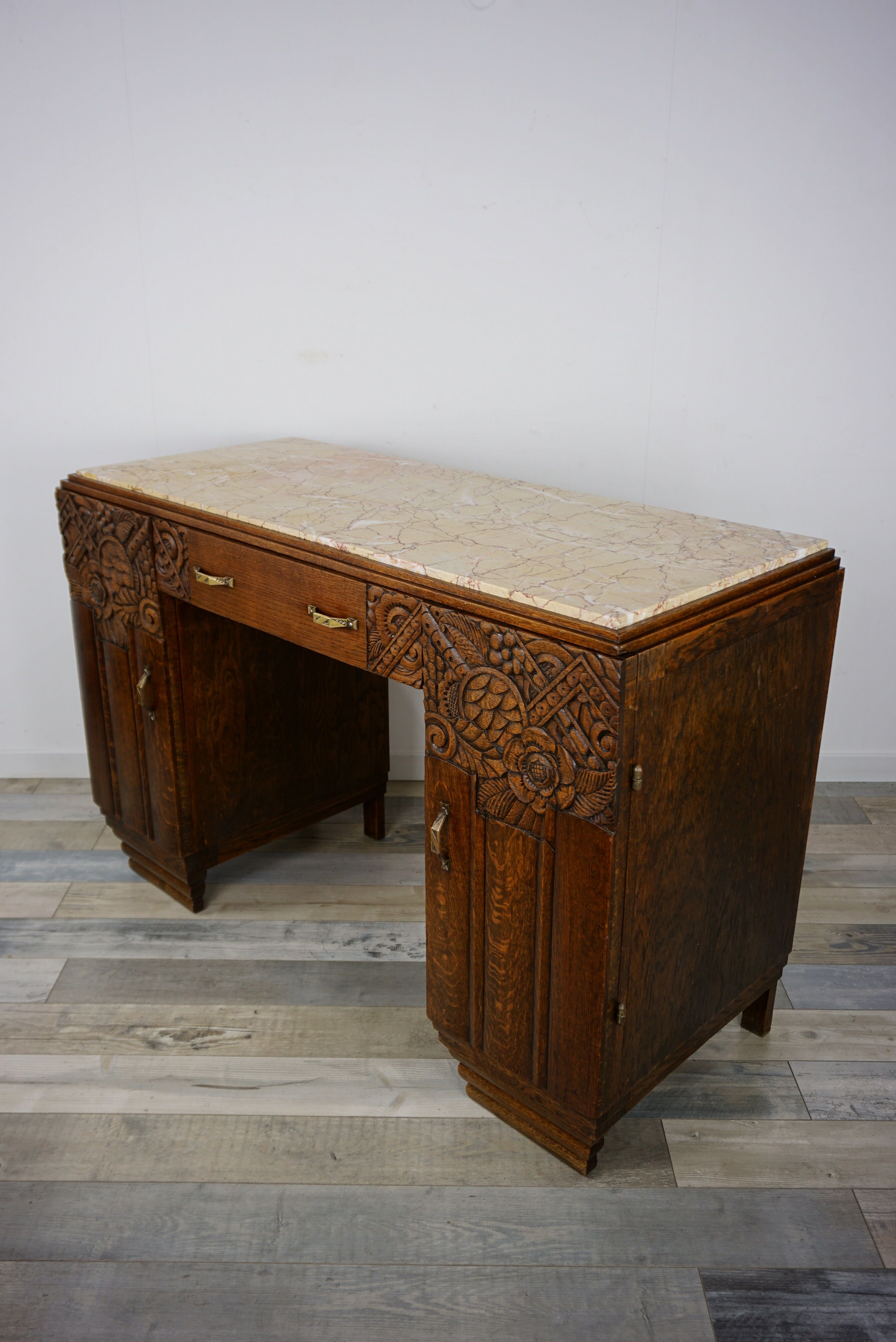 Desk Art Deco shelf marble