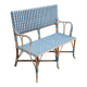 Two-seater rattan bench, mid-20th century.