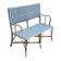 Two-seater rattan bench, mid-20th century.