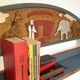 Vintage solid wood noah's ark shelf