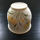 Italian flowerpot with floral decoration
