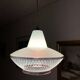 Striated glass suspension, modernist, from the 50s