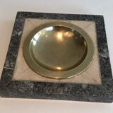 Neoclassical style pocket empty in faux-marble and brass. french work. around 1970