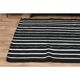 Striped Kilim Black White Vintage Handmade Area Rug  148x261