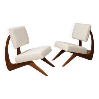 Paire fauteuils mid-century Adrian Perseall