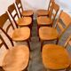 Set of 9 vintage wooden bistro chairs designed by Horgen Glarus