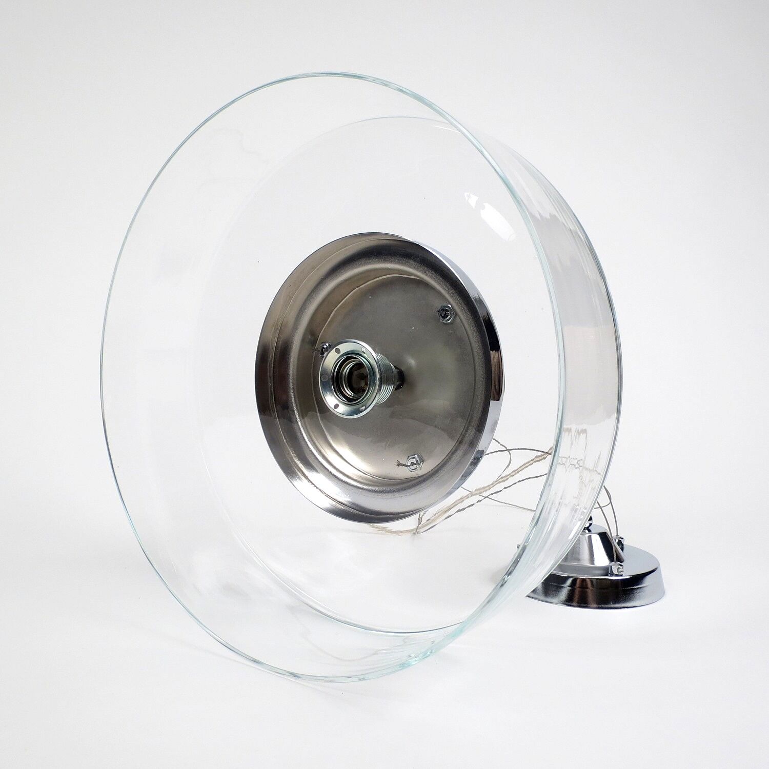 Italian glass lamp , 1980s