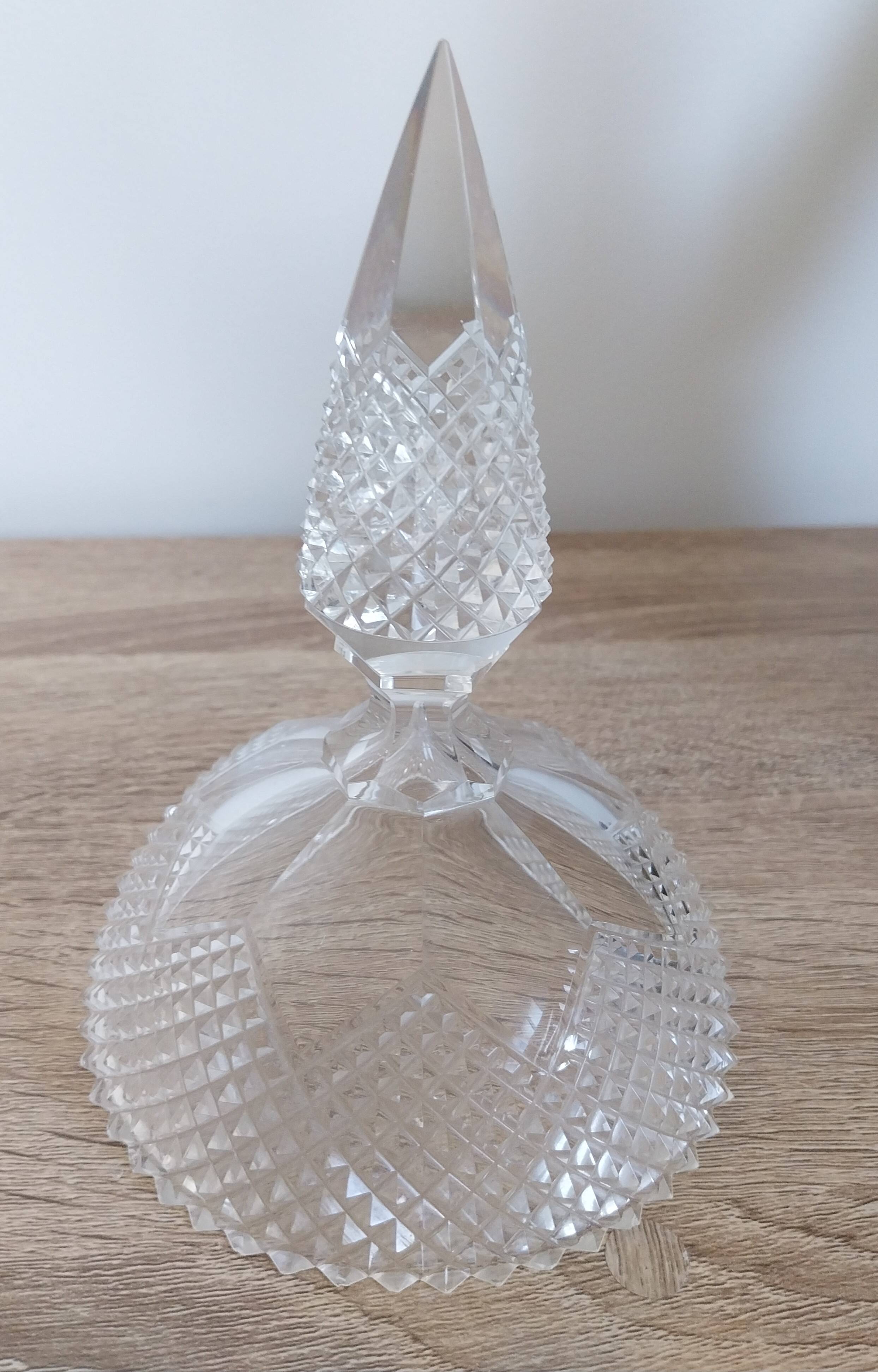 Vintage cut crystal trinket box