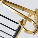 Mid-century coat rack in gold and black aluminium, Belgium 1960s