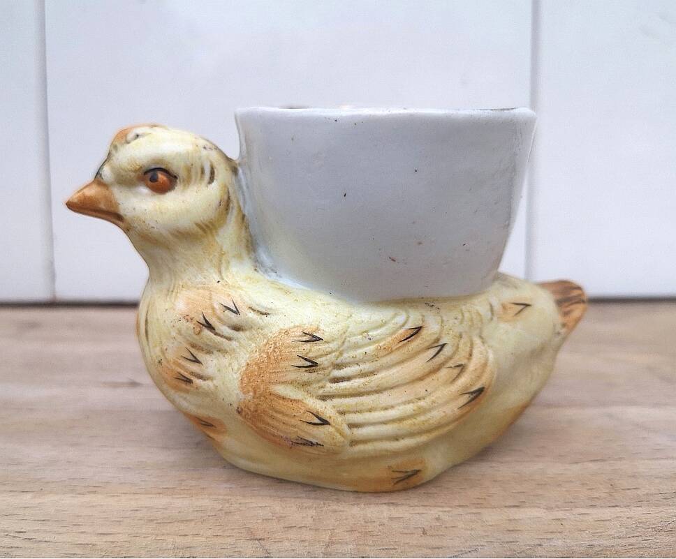 Rare collectible zoomorphic egg cup