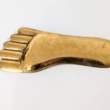 Brass tray in the shape of a foot from the 60s