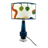 Lampe en cristal • Kosta Boda • Suède • années 1960 et abat-jour sur mesure