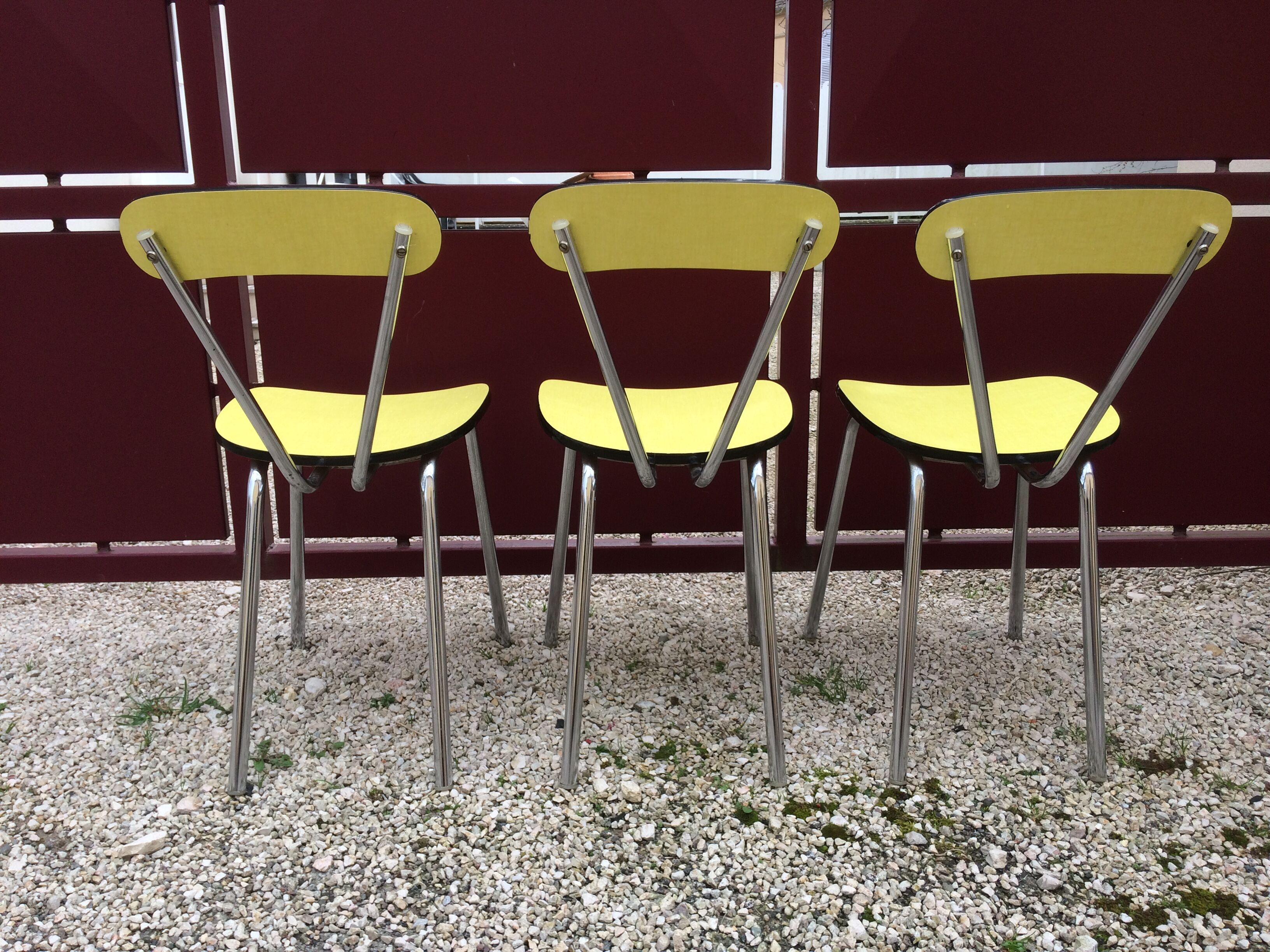 Yellow formica chairs