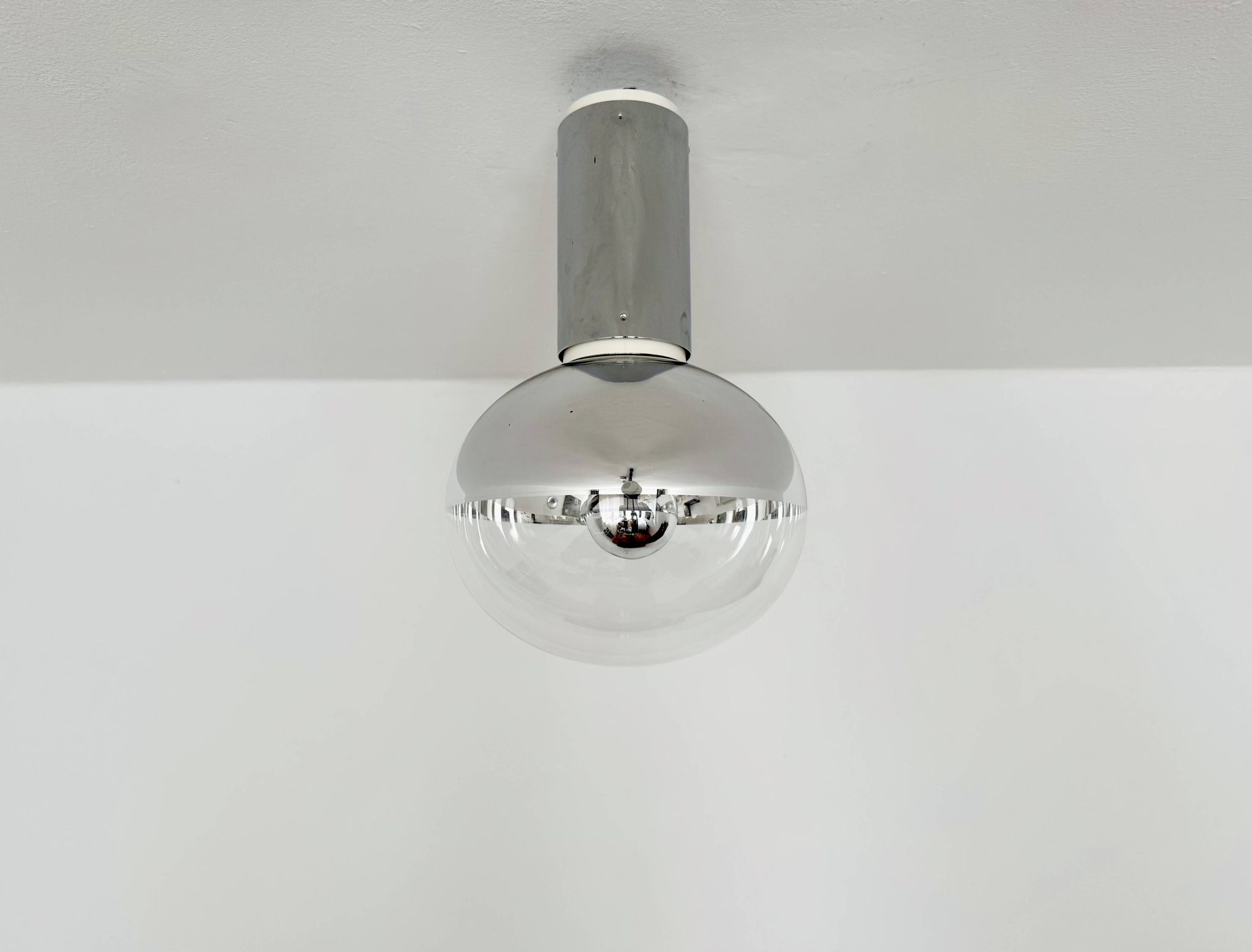 Set of 2 Large 1970s Modernist Flush Lamps by Motoko Ishii for Staff