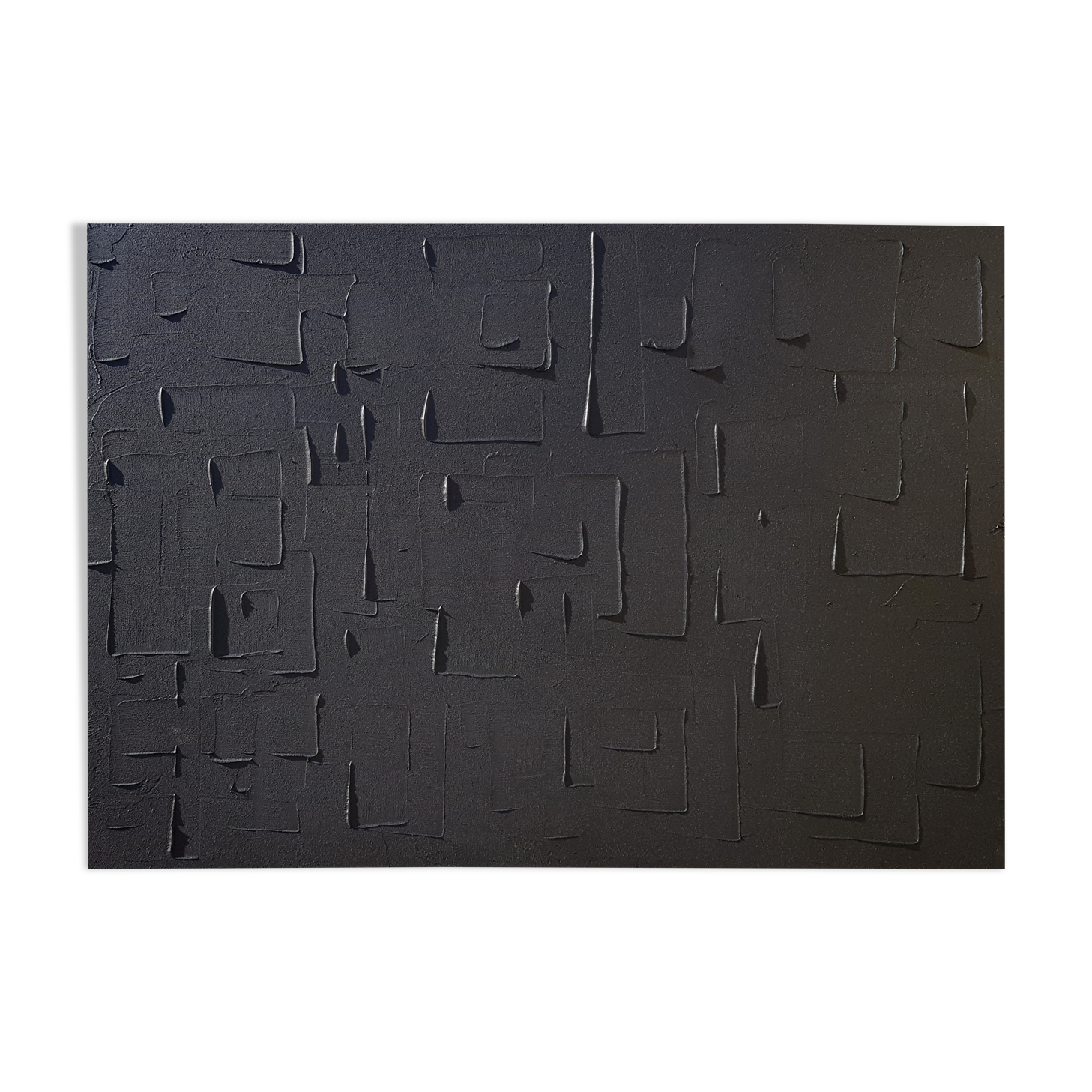 Abstract painting black monochrome painting