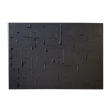 Abstract painting black monochrome painting