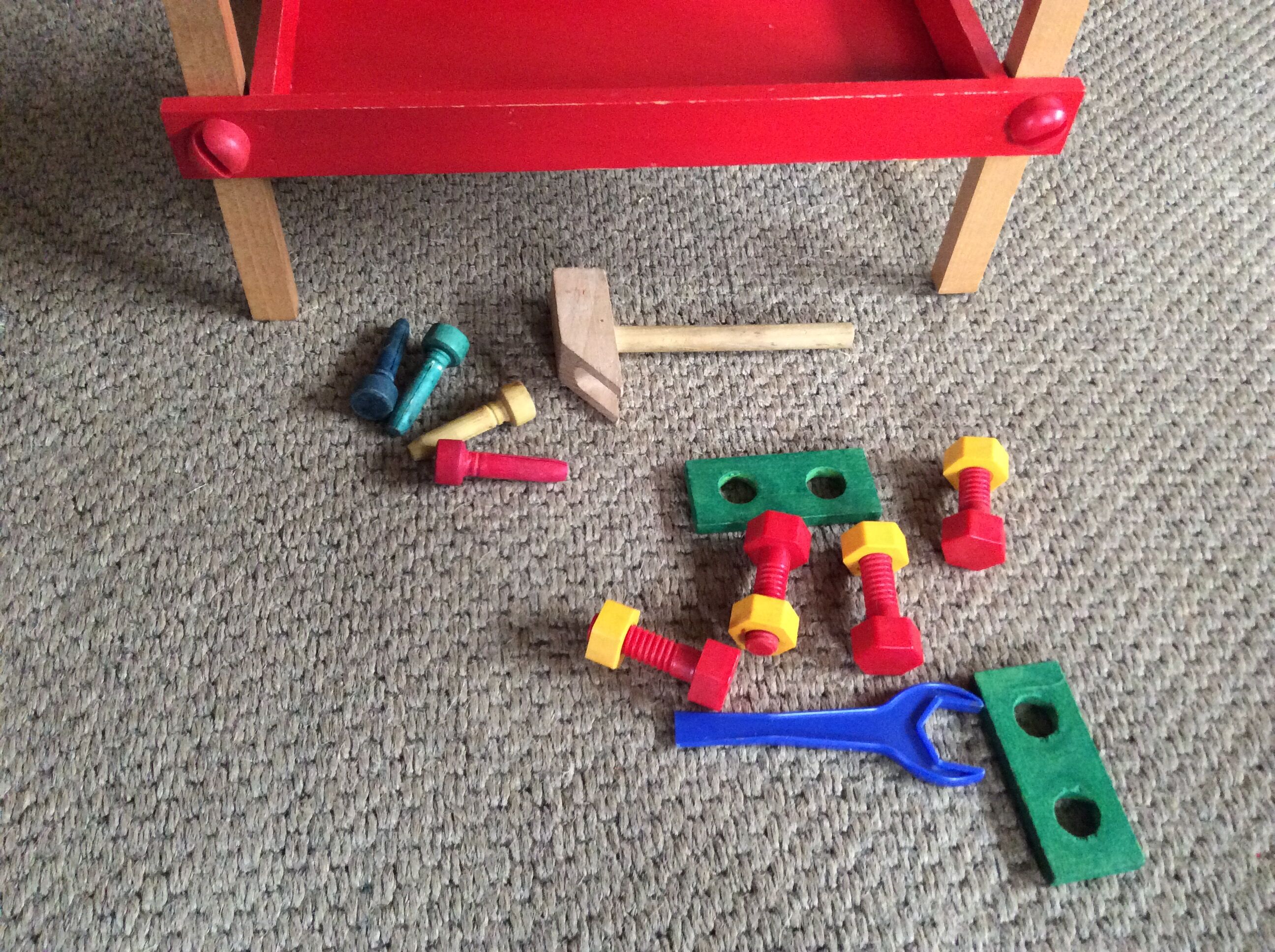 Child wooden workbench